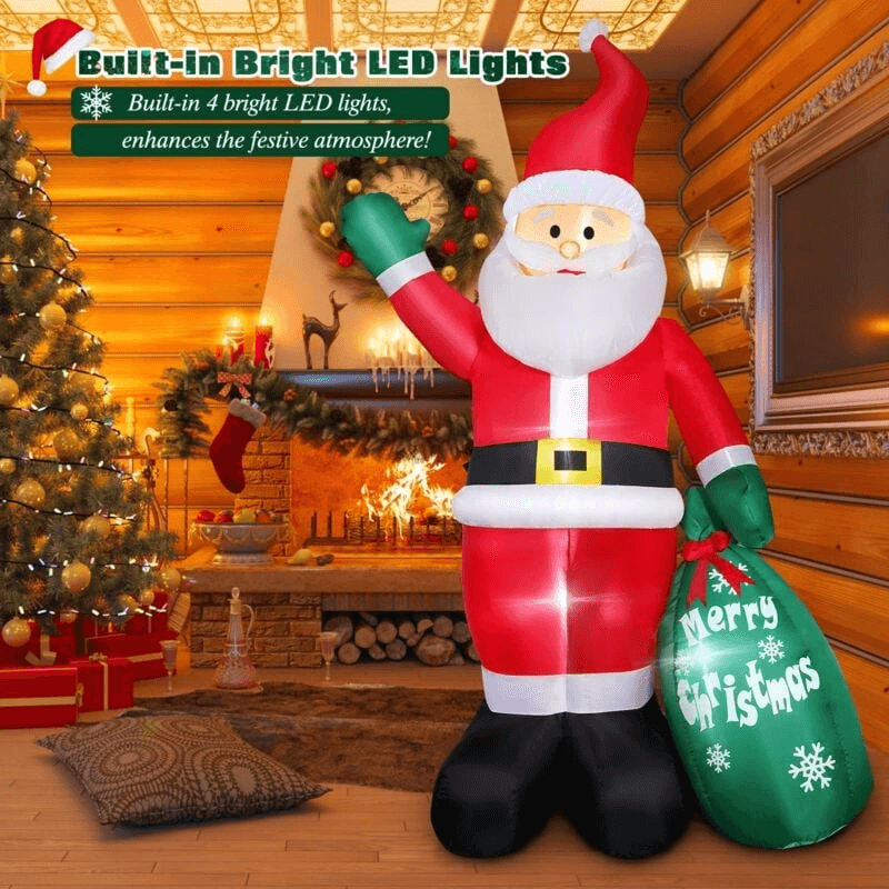 11.8ft christma inflatable santa claus led light itoolmax