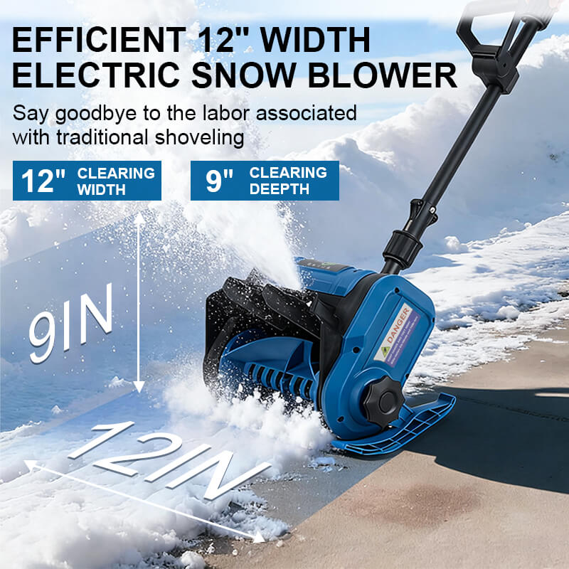 12inches battery snow shovel blower itoolmax