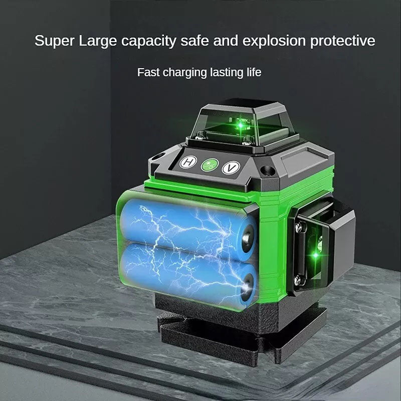 16 Line Laser Level with Rechargeable Battery