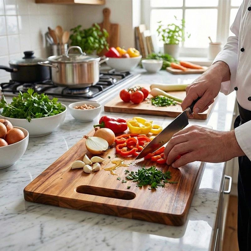 3 pcs wood cutting board set daily using