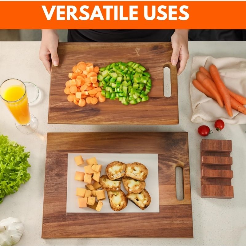 3 pcs wood cutting board set for versatile uses