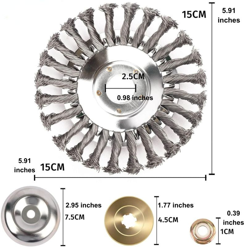 6 inch universal metal trimmer head size chart