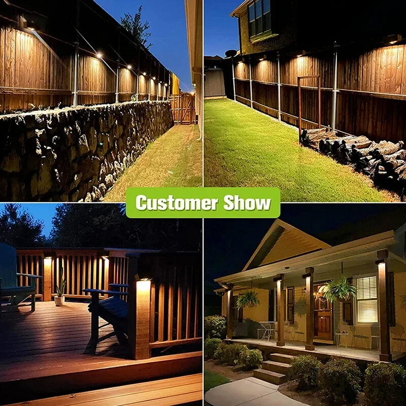 Doppelte LED Solar-Wandlampe