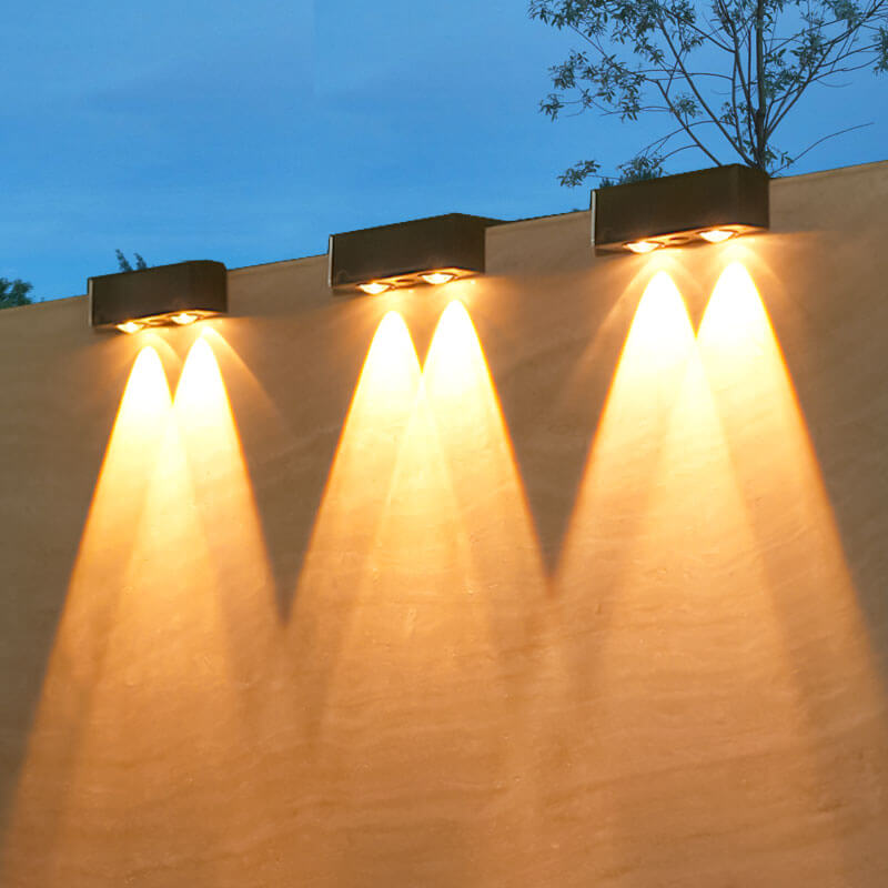 Doppelte LED Solar-Wandlampe
