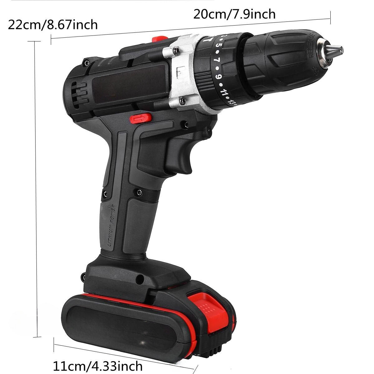 Perceuse à percussion électrique avec 2 batteries