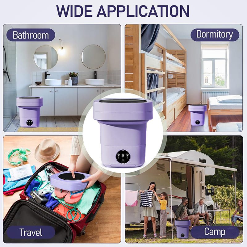 15L Foldable Washing Machine with Blue Light & UV Sterilization