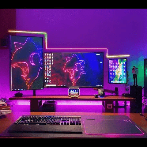 Whether it is a bedroom, living room, bar, game room, deck, terrace or garden, Neon Rope Light with 16 million DIY colors and segmented RGBIC effects, you can turn any area into a charming wonderland through your DIY creations.🌟💫
