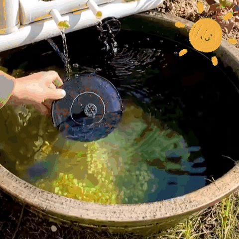itoolmax 4W Solar Fountain, just put it on the water, and you will instantly have a up to 23.6in(60cm) fountain landscape in 3 seconds. And can change different color lights at night to form a stunning water & light show. It will attract more birds and butterflies in your garden, ideal for garden bird baths, aquariums, small ponds and more.