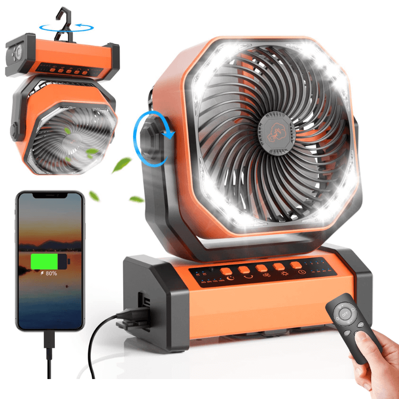 3-in-1 kabelloser Campingventilator