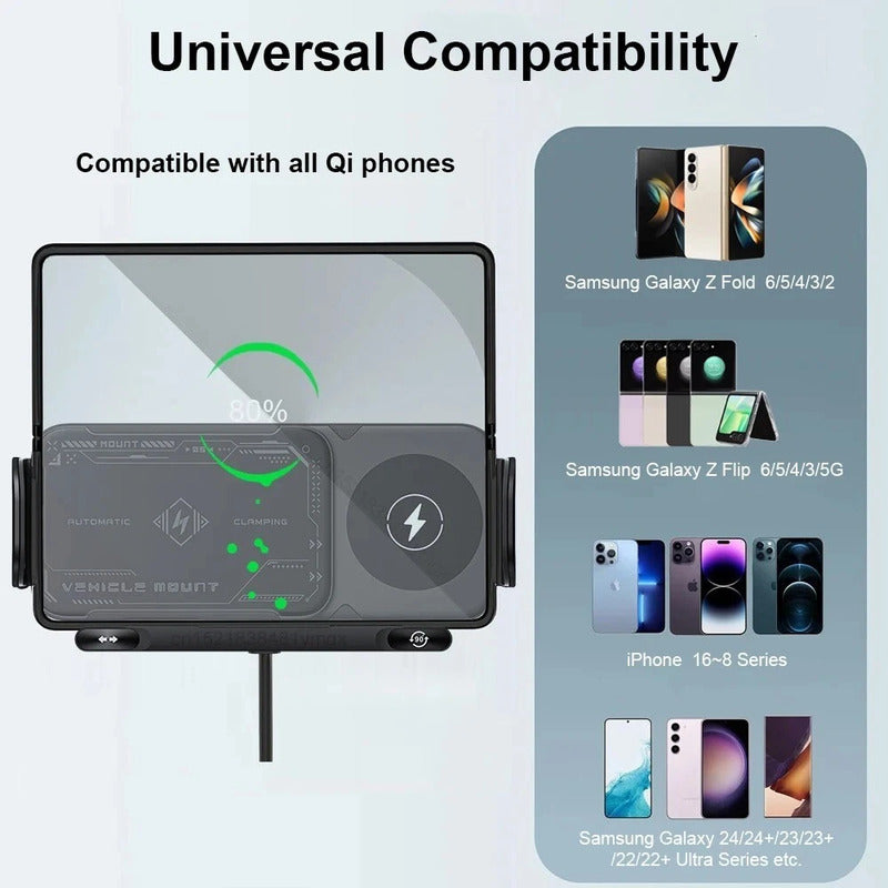 iToolMax 2 in 1 smart wireless car charger phone holder copatibility