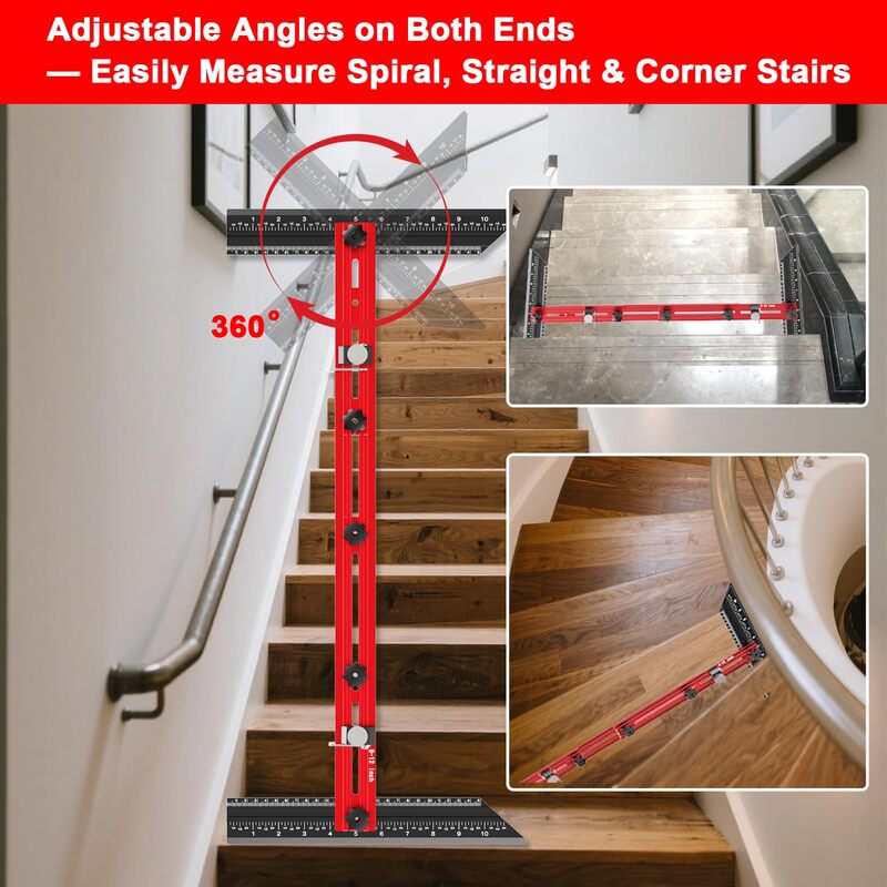 iToolMax stair tread template tool with dual scale 360
