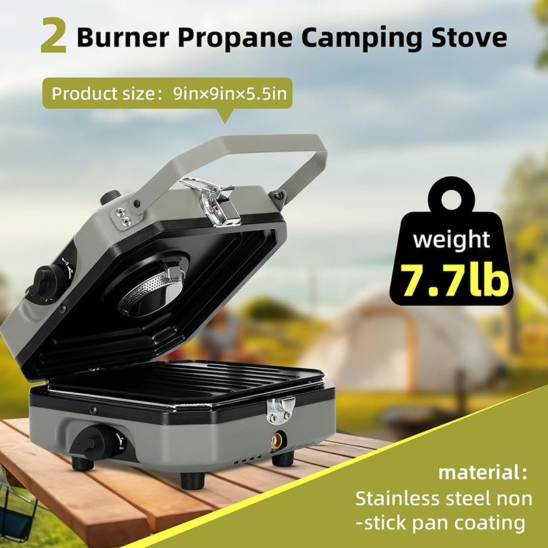 iToolMax 2 Burner Foldable Camping Stove