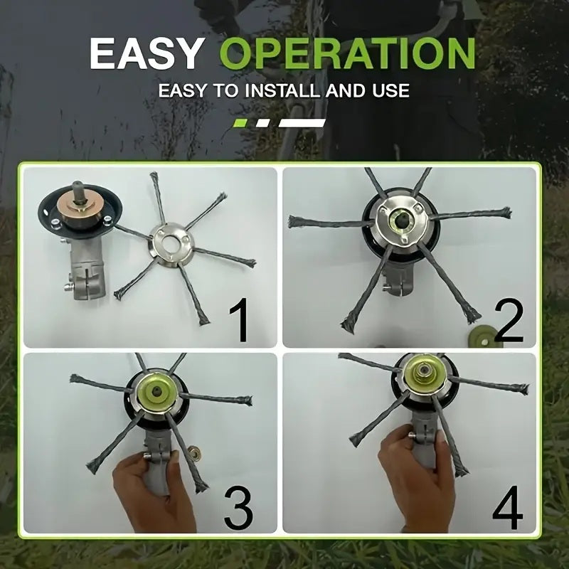 iToolMax 8 inches Steel Wire Trimmer Head for 4 in 1 Cordless Weed Eater Pro