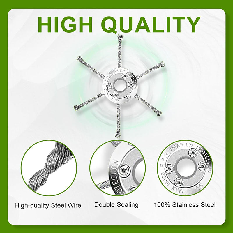 iToolMax 8 inches Steel Wire Trimmer Head for 4 in 1 Cordless Weed Eater Pro