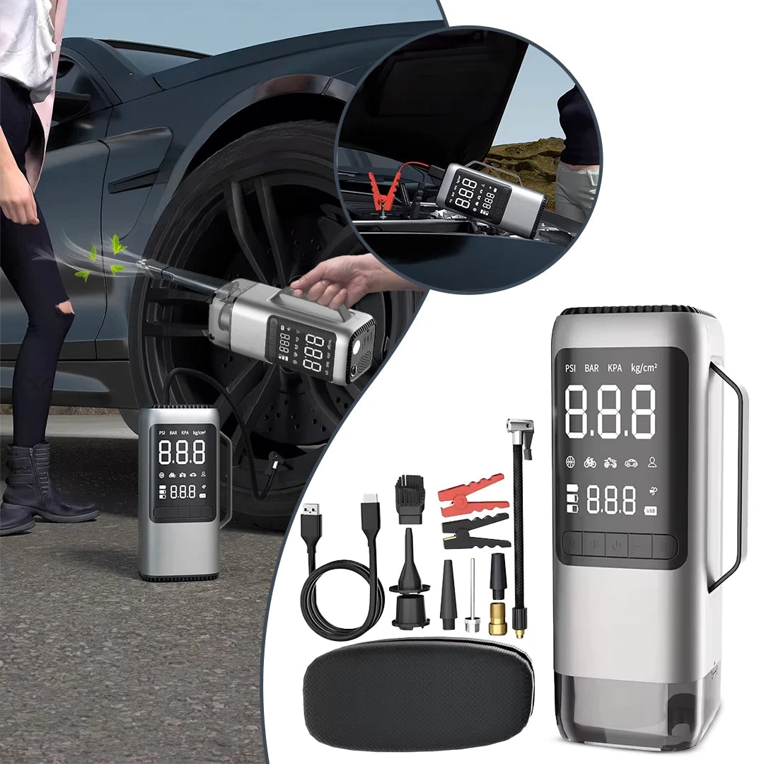 iToolMax 9 in 1 Car Jump Starter with Air Compressor