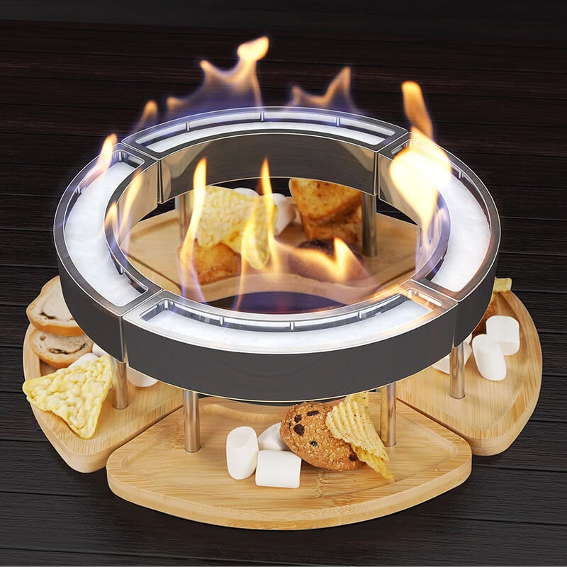 Smokeless, compact desktop fire pit