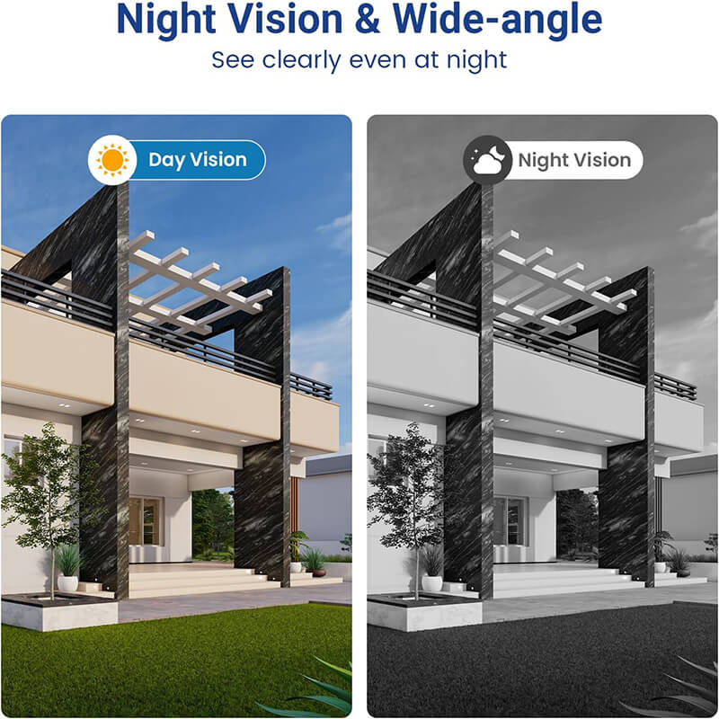 Clear Night vision & Wide-angle View 1080P Wireless Video Doorbell Camera