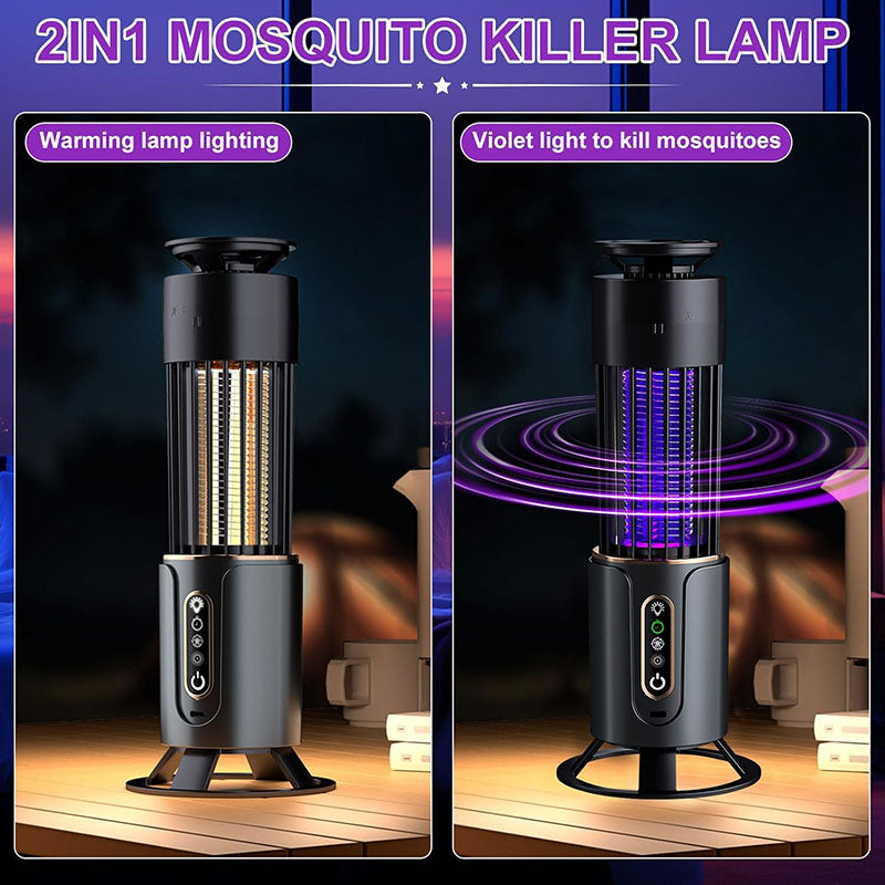 iToolMax 2 in 1 mosquito killer integrates mosquito killing and lighting. The UV light can attract and electrocute mosquitoes in 360°, 2X faster mosquitoes killing than spray, permanently free of mosquitoes in 200 ㎡/2152 sq. ft. The warm light mode can also provide soft lighting to create an atmosphere. Bring you more comfortable space and sleep!