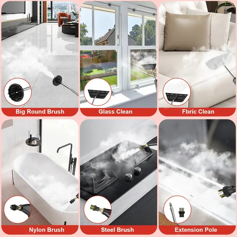 Equipped with 5 firm detachable brush heads, they can be replaced according to different needs to ensure easy and efficient deep cleaning of any task.