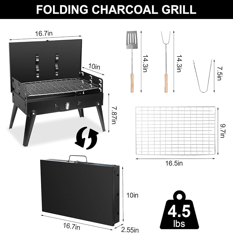 Dimension of FOLDING CHARCOAL GRILL