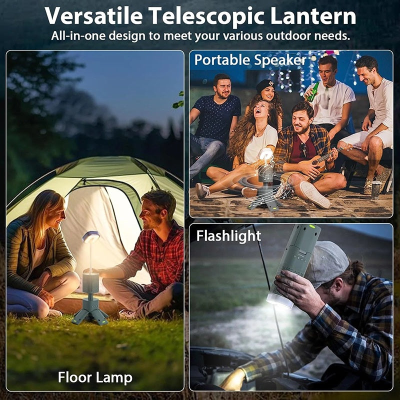 iToolmax Telescopic Camping Light with Speaker