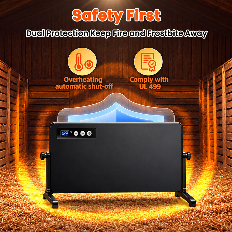 itoolmax 150w smart chicken coop heater dual protection