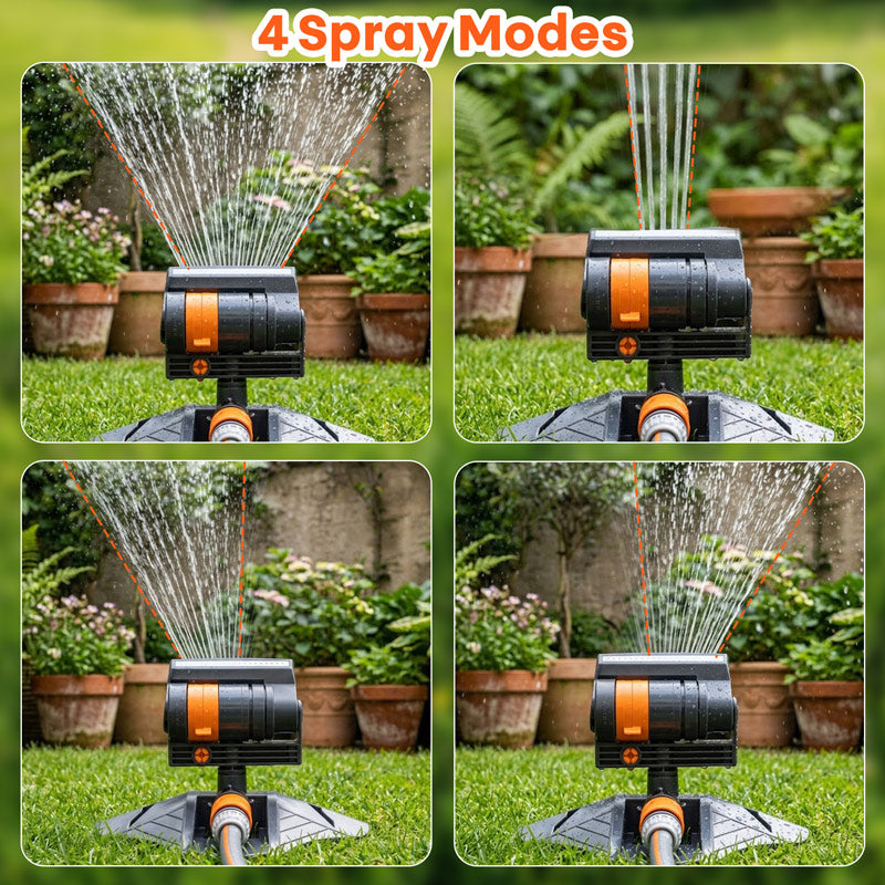 itoolmax 16 nozzle oscillating sprinkler 4 spray modes