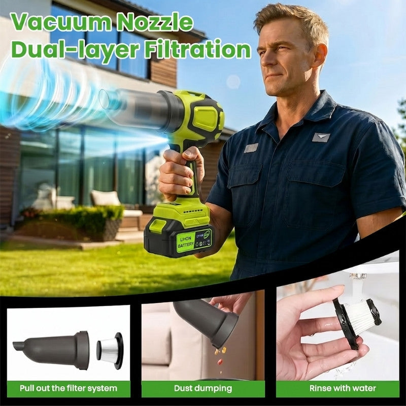 itoolmax 2 in 1 cordless leaf blower vacuum with filtration
