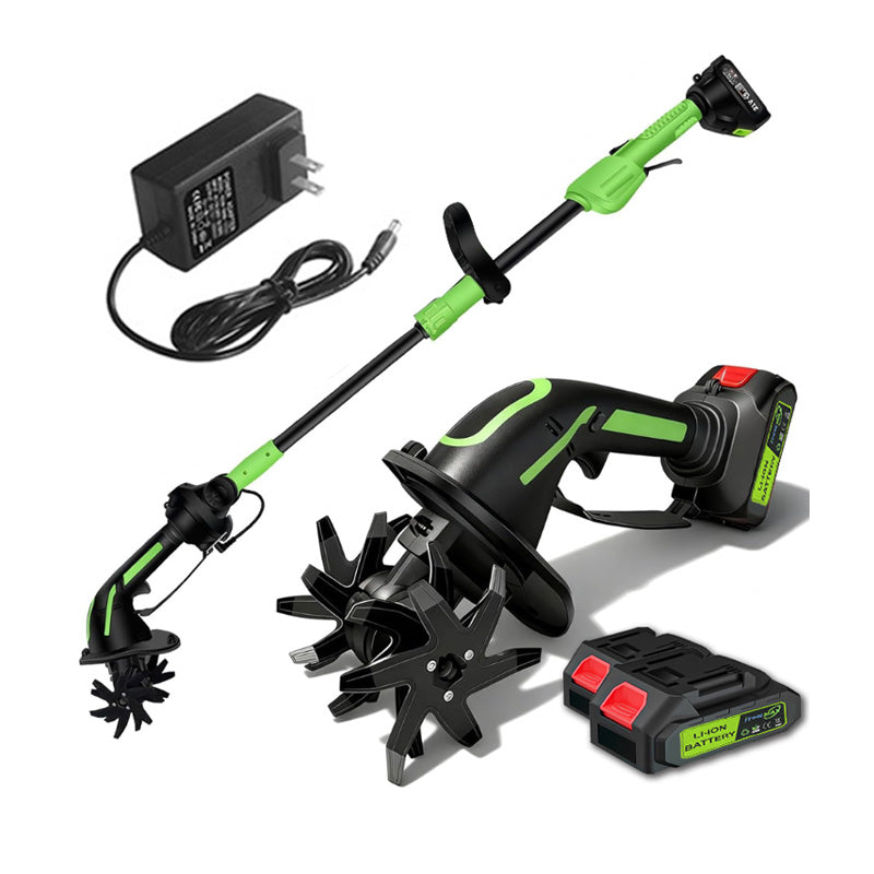 itoolmax 2 in 1 cordless tiller cultiver with small garden