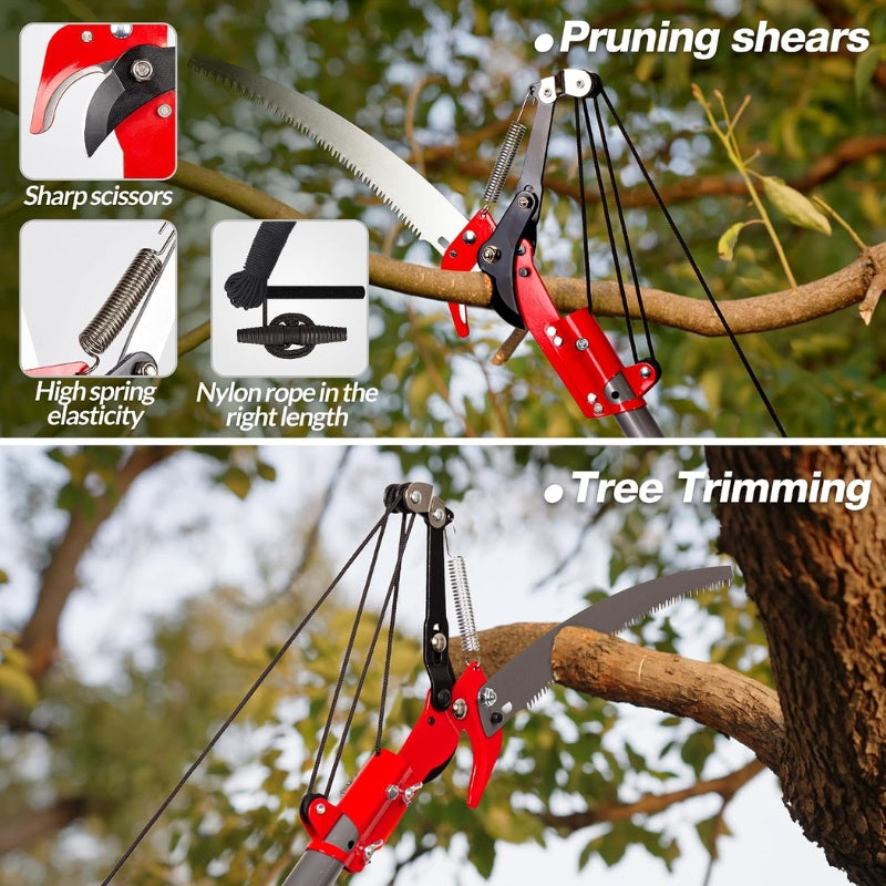 itoolmax 2 in 1 tree trimmer with saw scissors
