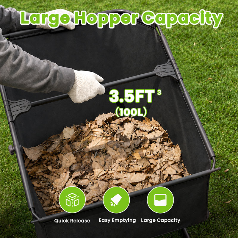 itoolmax 22 inch push lawn sweeper with 100l hopper