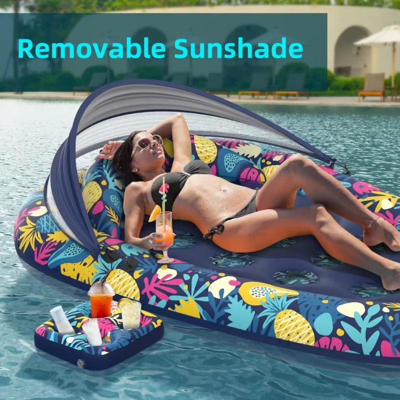 itoolmax 3 in 1 pool floats with removable canopy enjoy sunshade