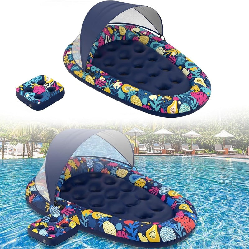 itoolmax 3 in 1 pool floats with removable canopy main picture