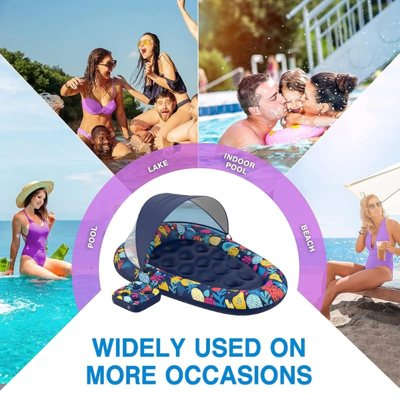 itoolmax 3 in 1 pool floats with removable canopy wide use