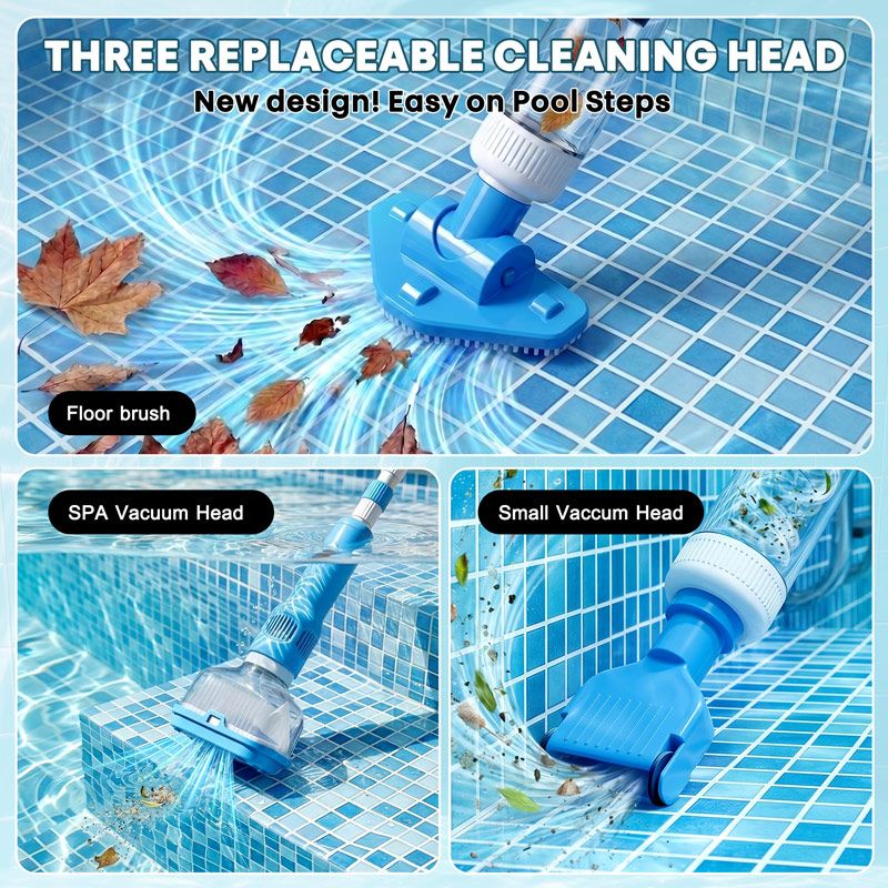 itoolmax 3 in 1 pro cordless pool vacuum cleaner three heads