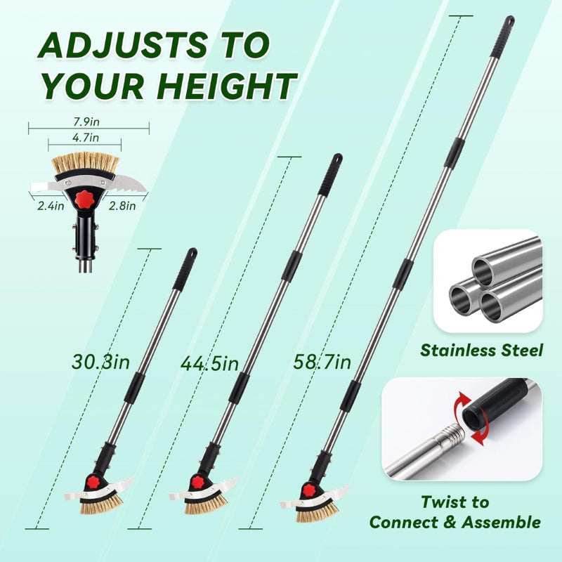 itoolmax 3 in 1 weed puller tool adjustable height
