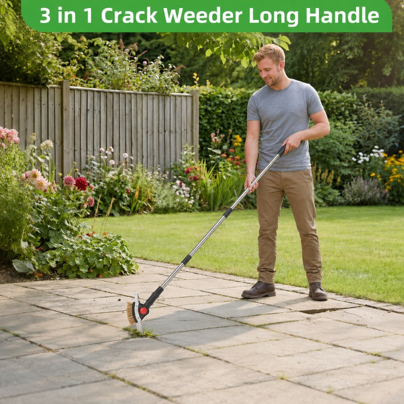 itoolmax 3 in 1 weed puller tool with adjustable handle