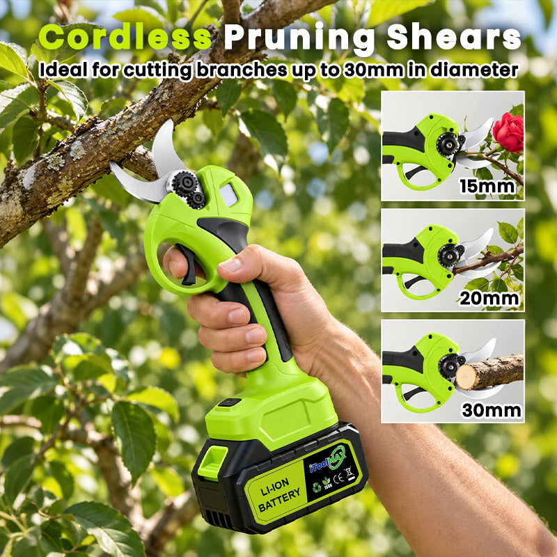 itoolmax 30mm cordless electric pruning shears adjustment