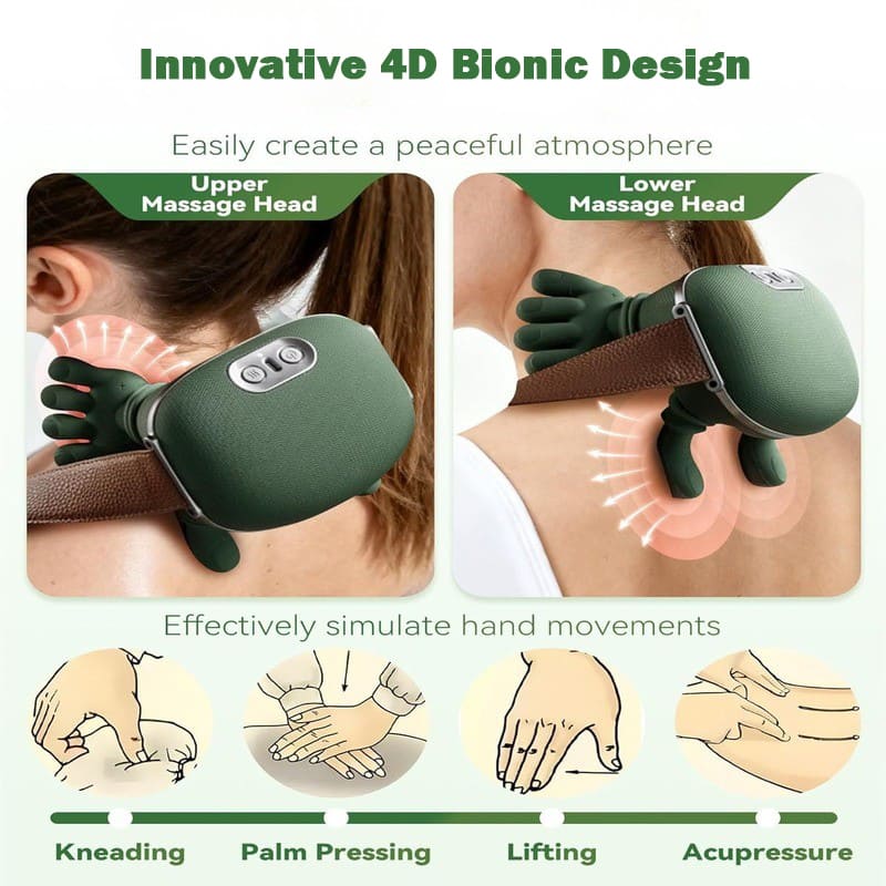 itoolmax 4d portable neck and shoulder massager 4d bionic