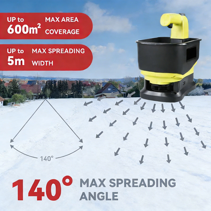 itoolmax 5.5l electric handheld ice melt spreader