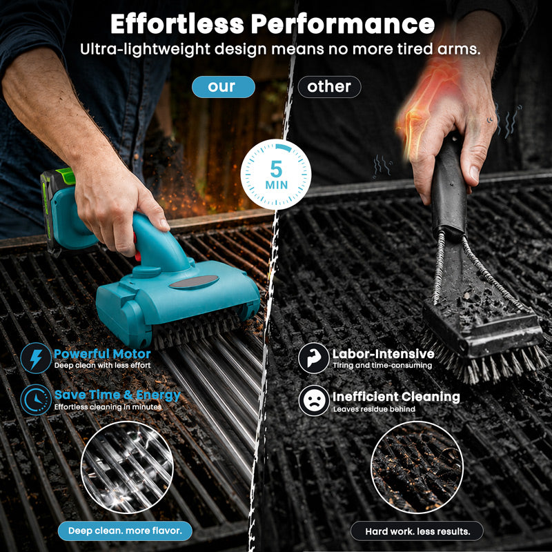 itoolmax cordless electric grill brush save energy