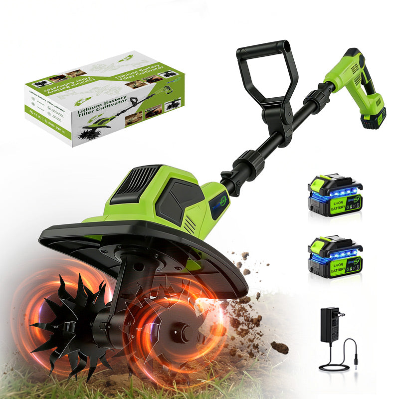 itoolmax 420rpm powerful cordless tiller cultivator