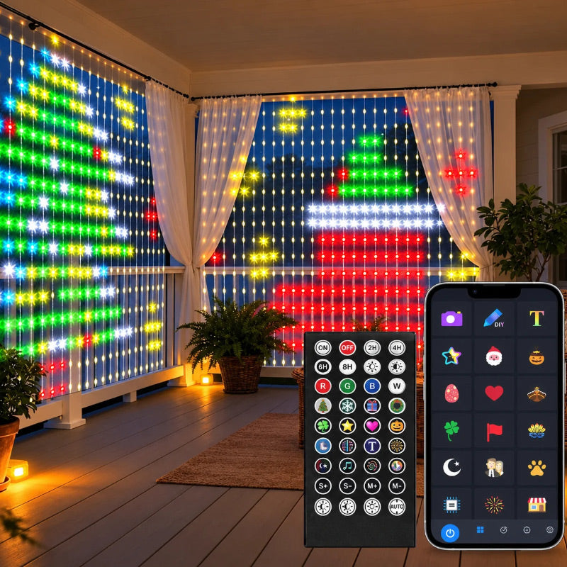 itoolmax diy smart led curtain sync lights product color changing