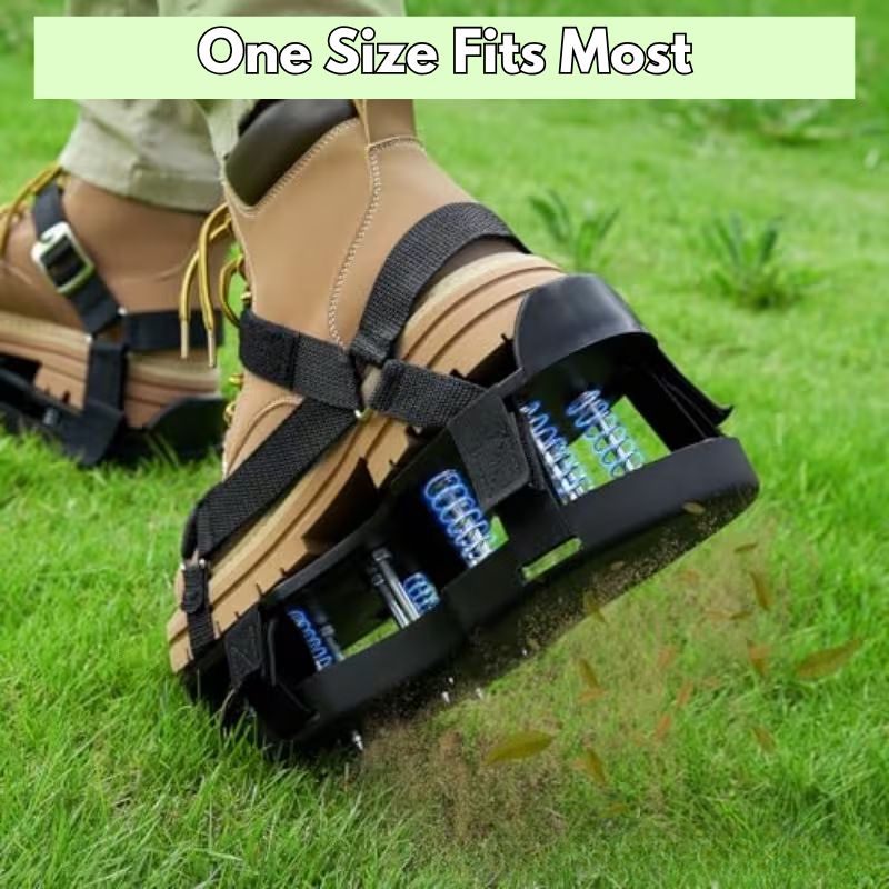 itoolmax double lawn aerator shoes self cleaning clay