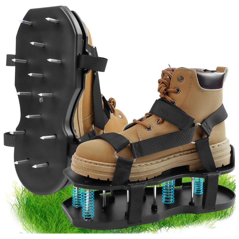 itoolmax double lawn aerator shoes with spring base main picture