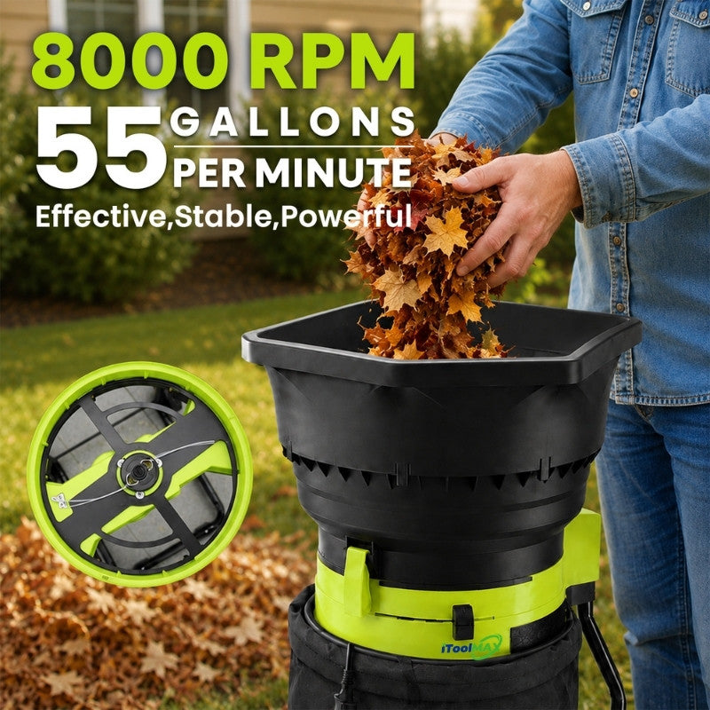 itoolmax electric leaf mulcher product 8000rpm
