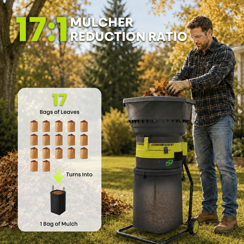 itoolmax electric leaf mulcher product reduction ratio