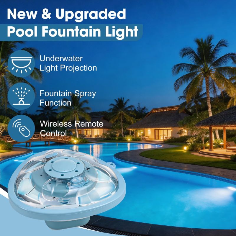 itoolmax floating pool fountain with remote upgraded