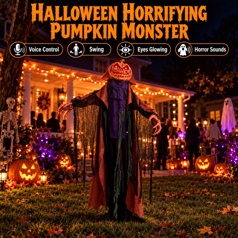itoolmax halloween animatronics pumpkin ghost product voice control