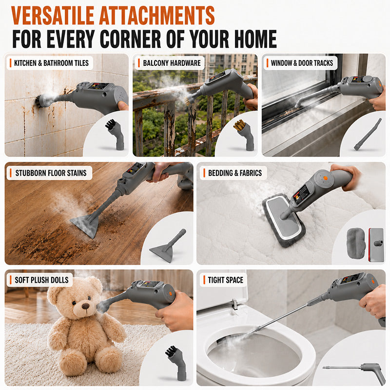 itoolmax high heat steam cleaner versatile attachments
